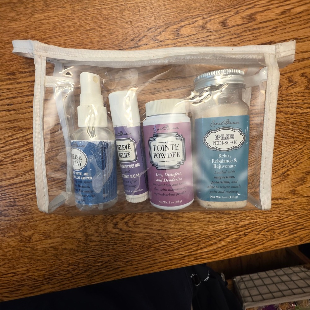 Covet Dance Foot Care Kit Brise Spray Releve Balm Pointe Powder Plie Pedi-Soak